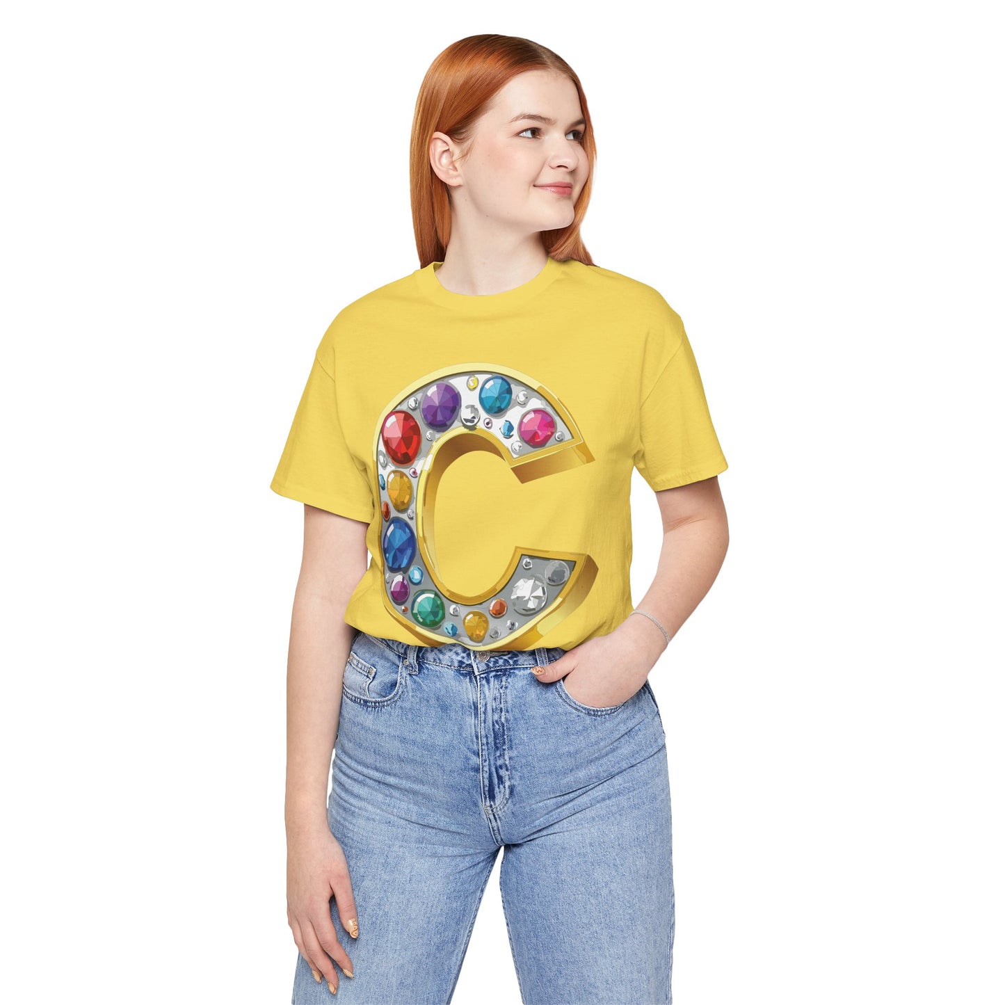 Letter Shirt, Shirt with Letters, Tee Shirt with Gold Letter, Shirt with Antique Letters