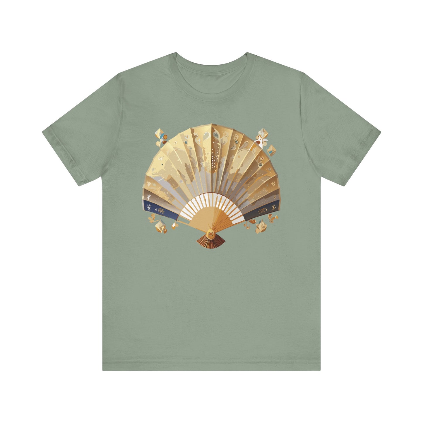 Fan shirt, Shirt with Fan, Tee Shirt with Gold Blower