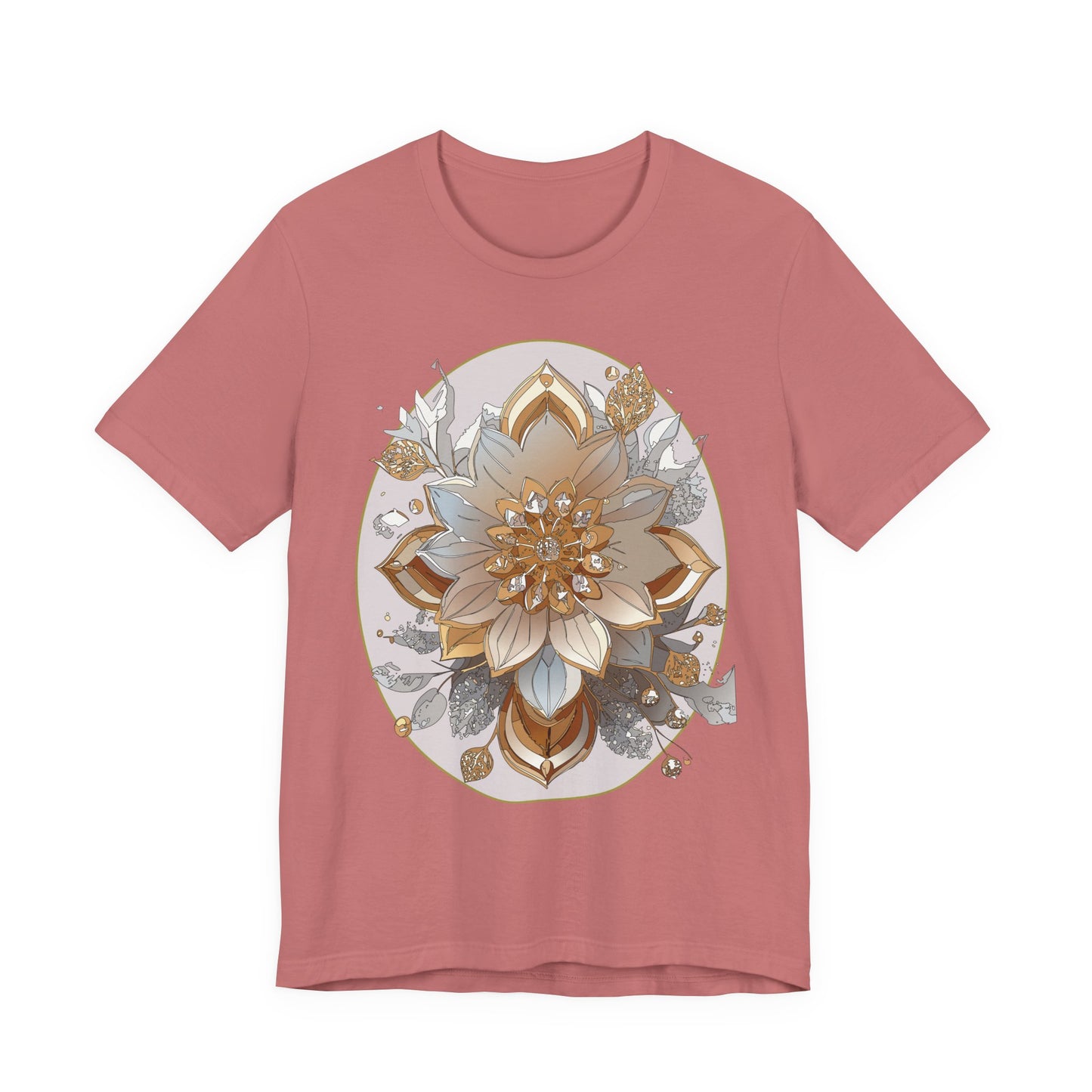 Floral Shirt, Flower Shirt, Tee Shirt with Antique Flower