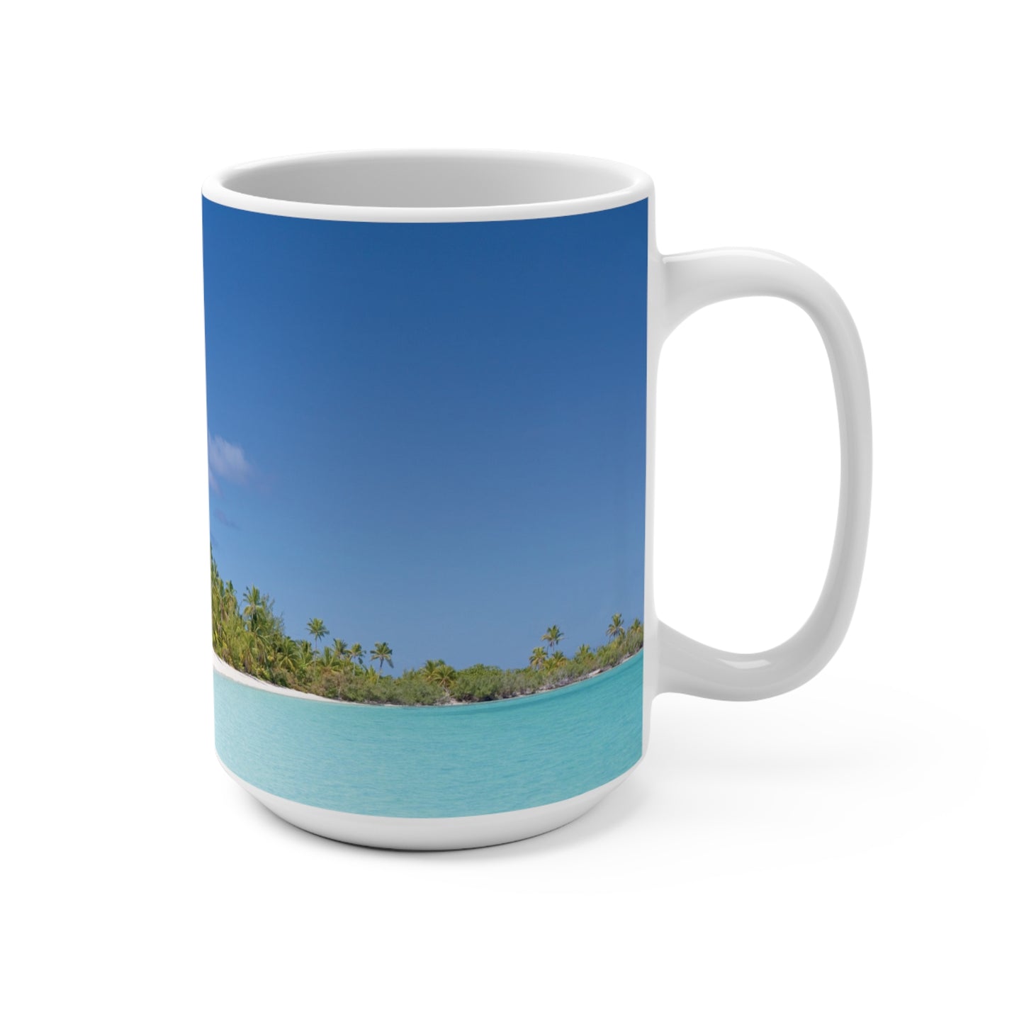 Coffee & Tea Mug with Beach Prints, 15oz