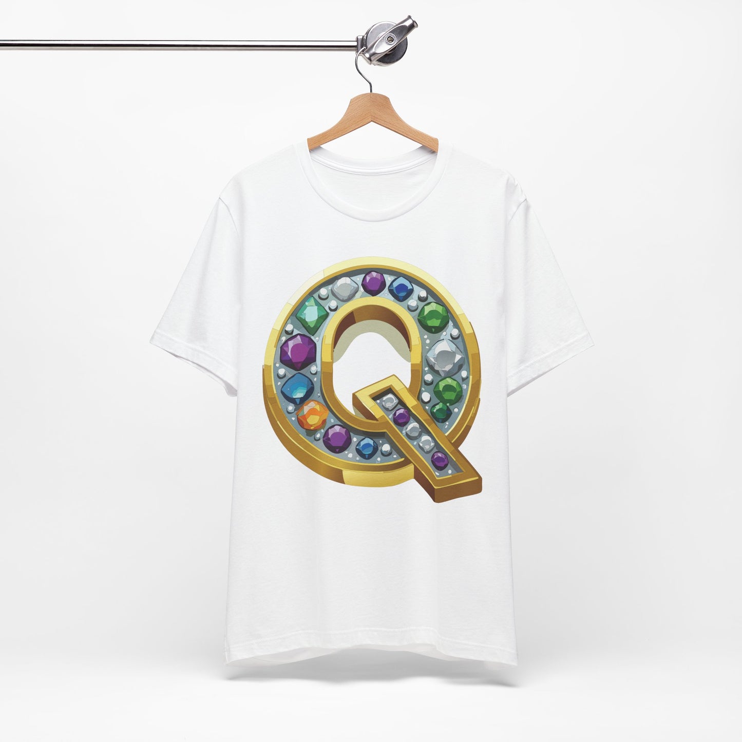 Letter Shirt, Shirt with Letters, Tee Shirt with Gold Letter, Shirt with Antique Letters