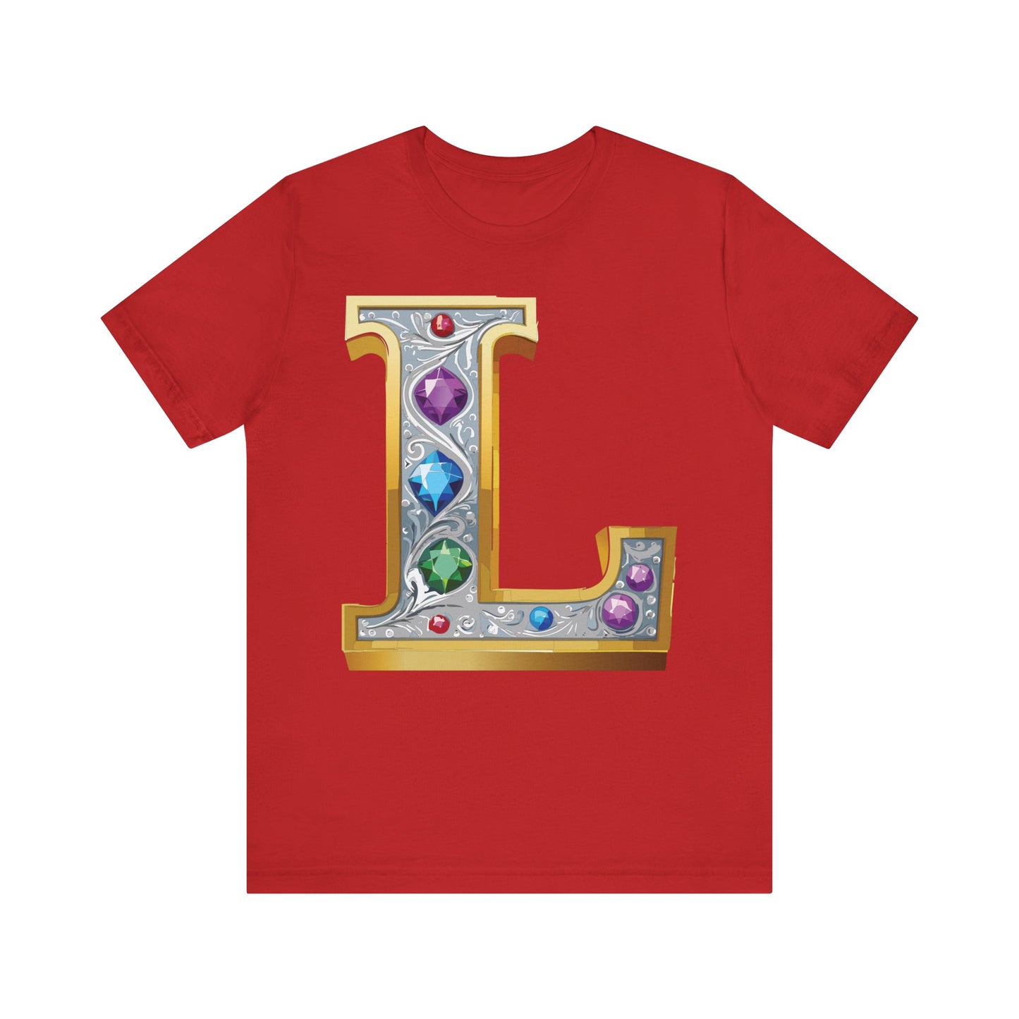 Letter Shirt, Shirt with Letters, Tee Shirt with Gold Letter, Shirt with Antique Letters