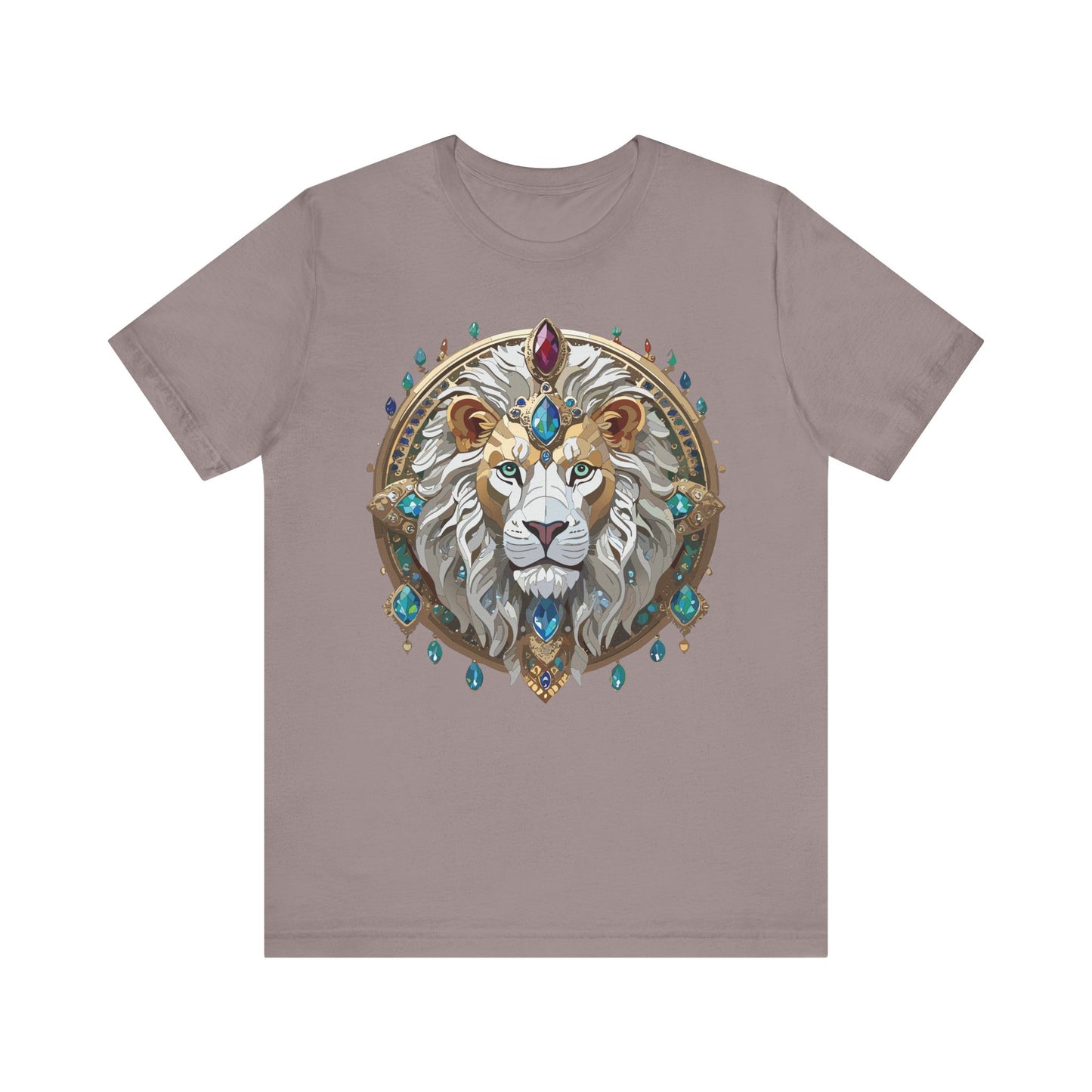 Animal Shirt, Shirt with Animal, Tee Shirt with Gold Animal Medal, Shirt with Antique Animal Medallion