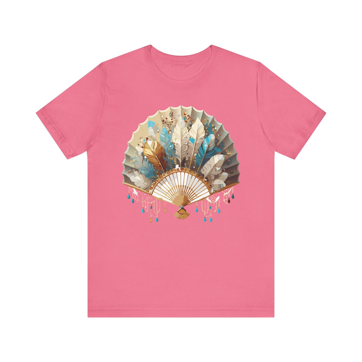 Fan shirt, Shirt with Fan, Tee Shirt with Gold Blower
