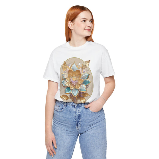 Floral Shirt, Flower Shirt, Tee Shirt with Antique Flower