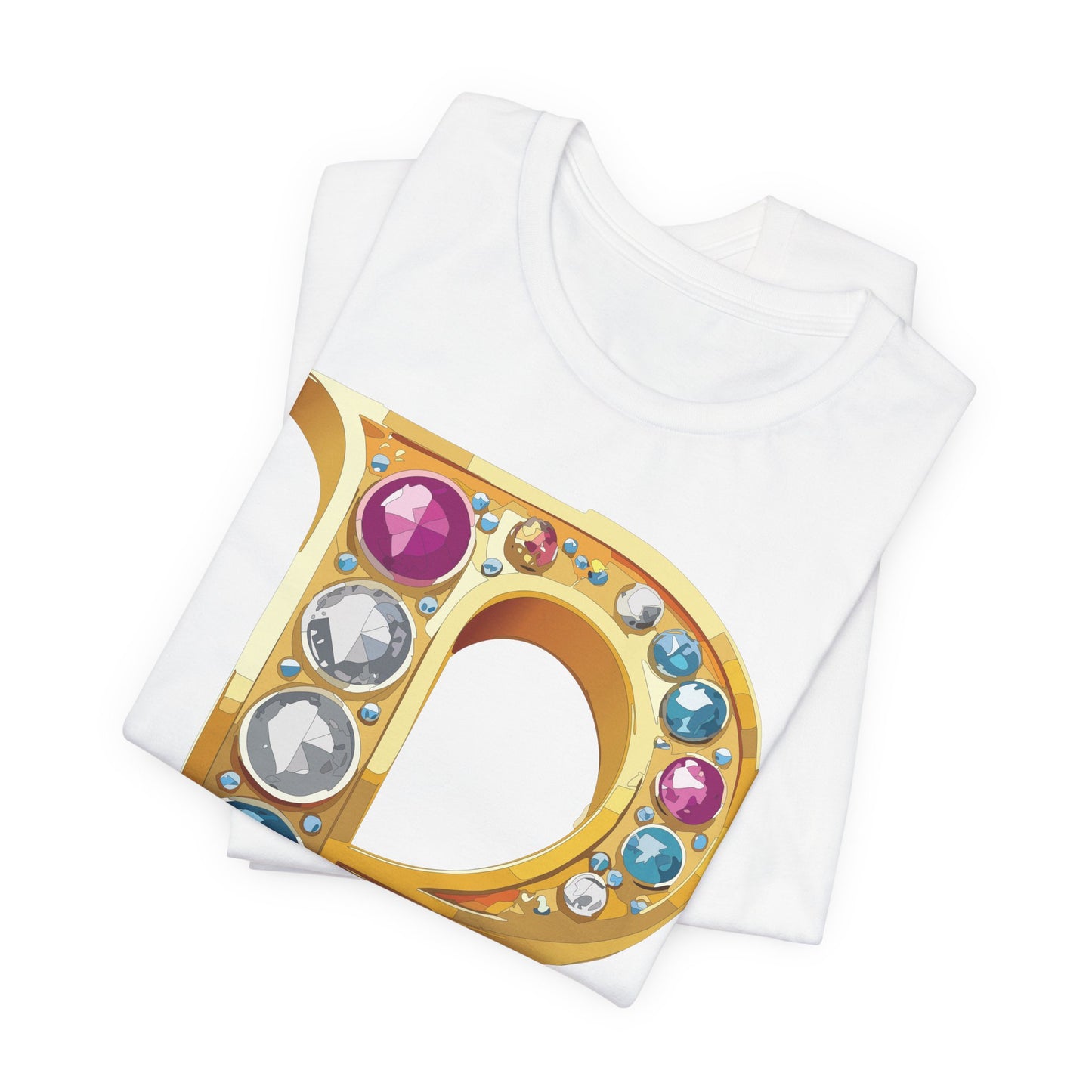 Letter Shirt, Shirt with Letters, Tee Shirt with Gold Letter, Shirt with Antique Letters