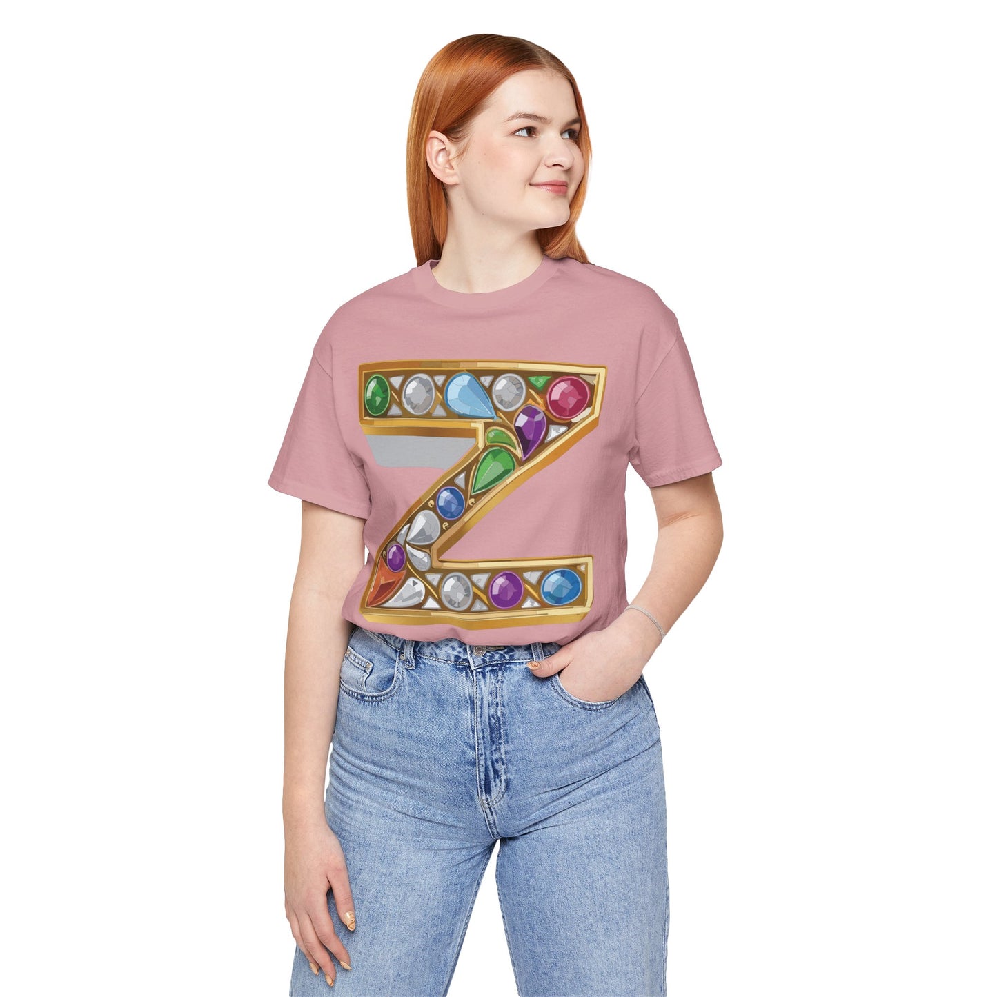 Letter Shirt, Shirt with Letters, Tee Shirt with Gold Letter, Shirt with Antique Letters