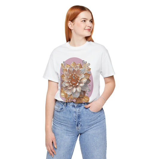 Floral Shirt, Flower Shirt, Tee Shirt with Antique Flower