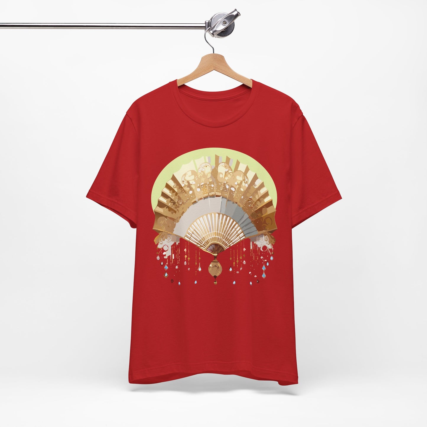 Fan shirt, Shirt with Fan, Tee Shirt with Gold Blower