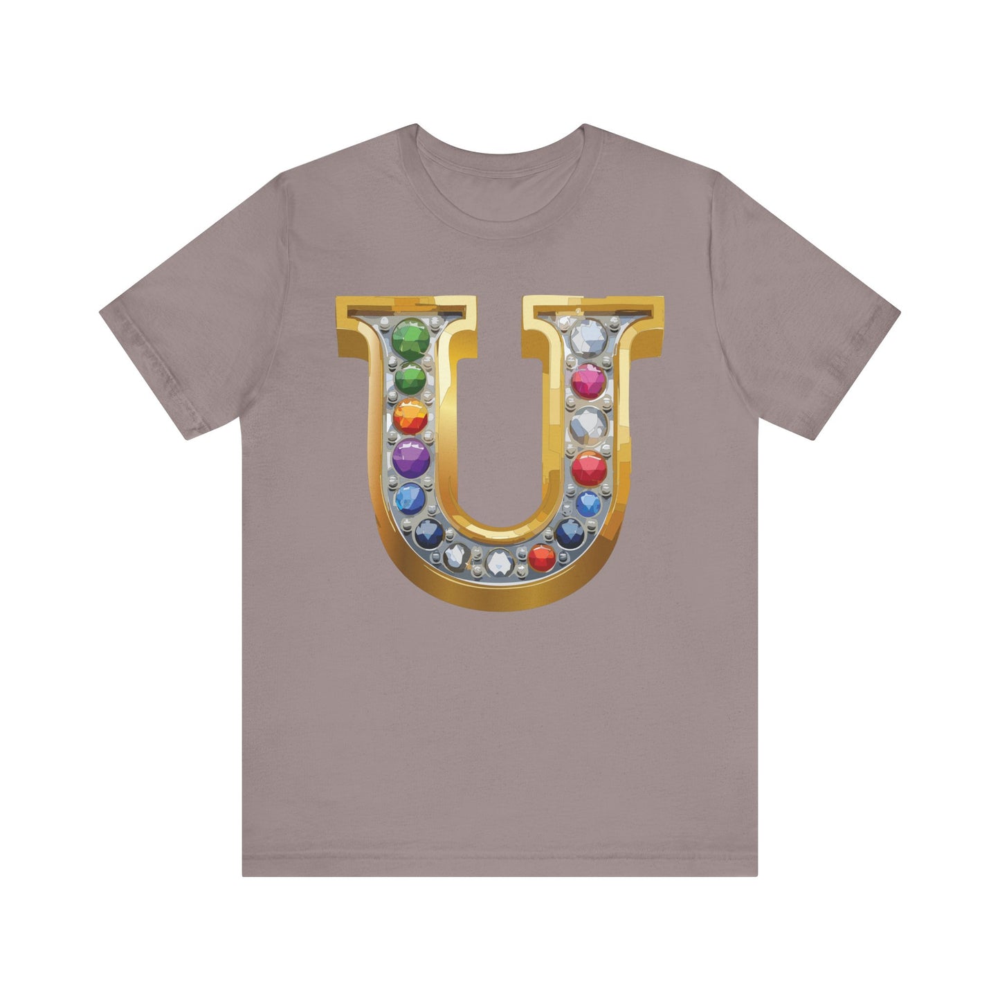 Letter Shirt, Shirt with Letters, Tee Shirt with Gold Letter, Shirt with Antique Letters