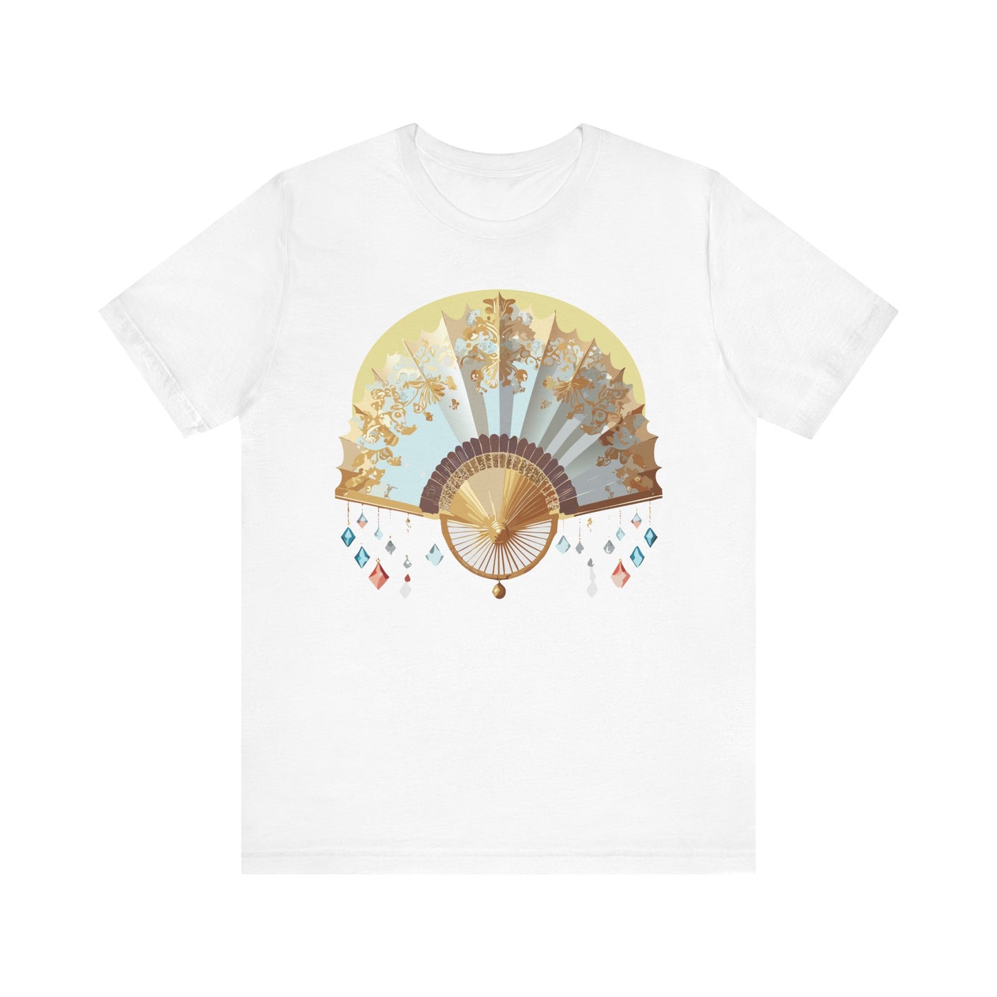 Fan shirt, Shirt with Fan, Tee Shirt with Gold Blower
