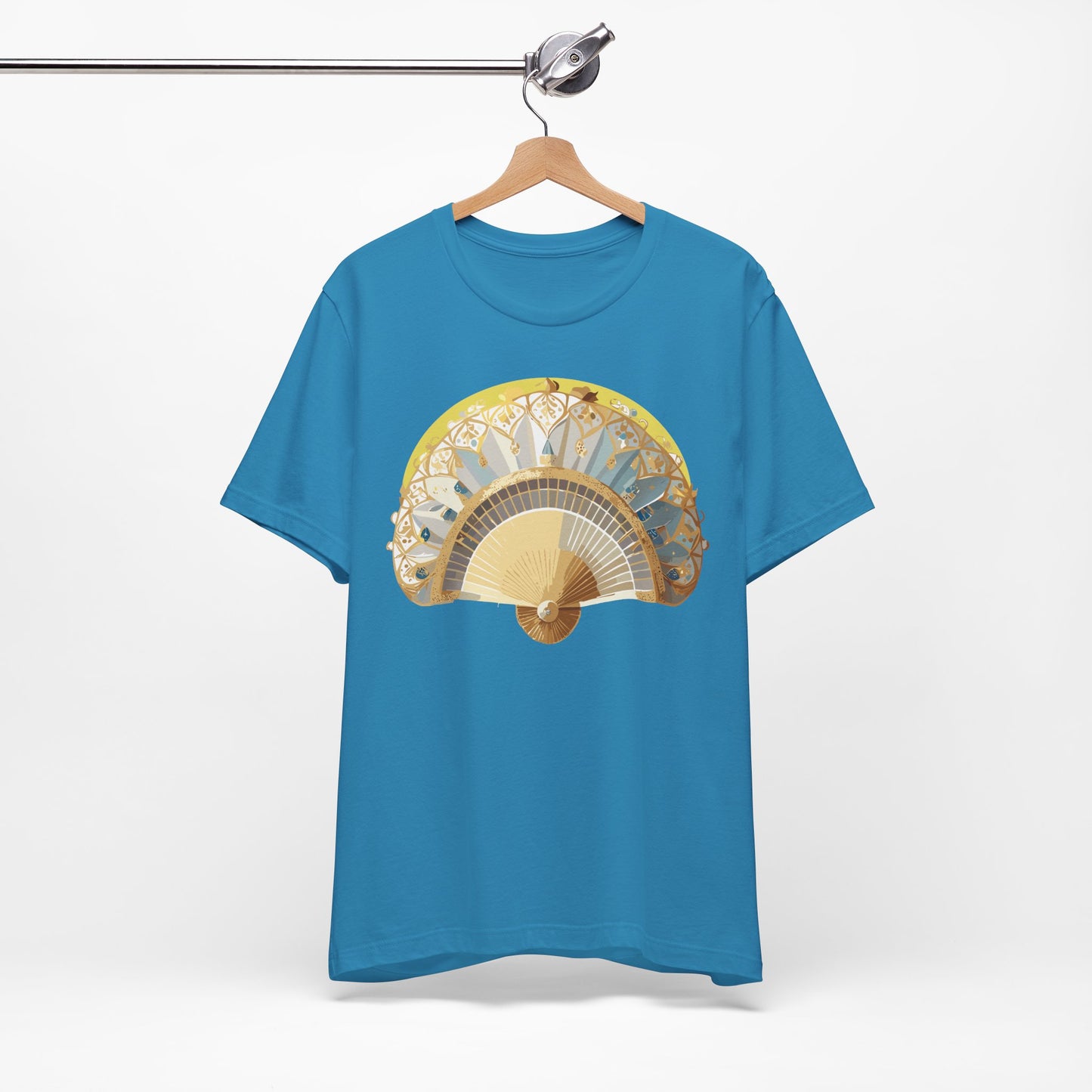 Fan shirt, Shirt with Fan, Tee Shirt with Gold Blower