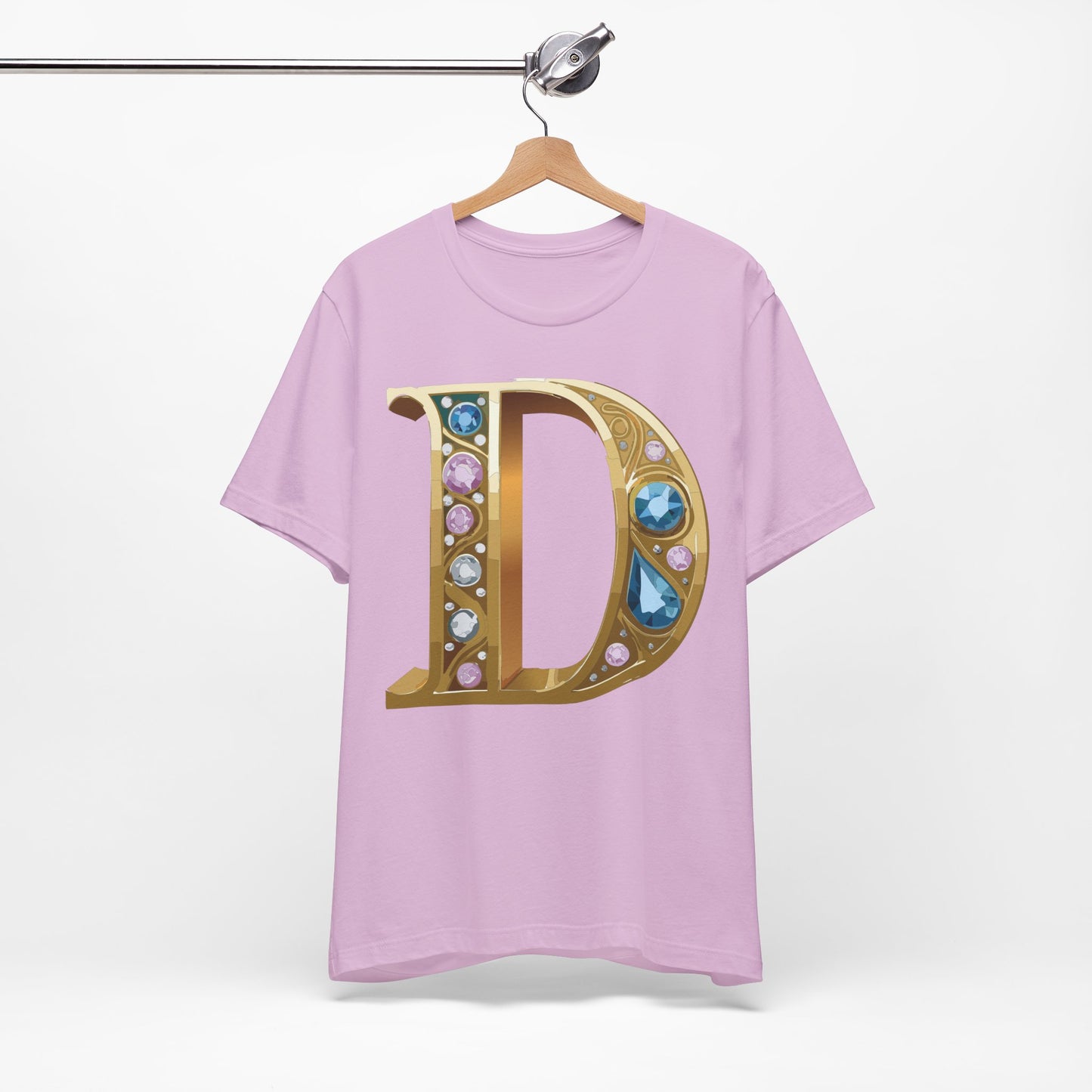 Letter Shirt, Shirt with Letters, Tee Shirt with Gold Letter, Shirt with Antique Letters