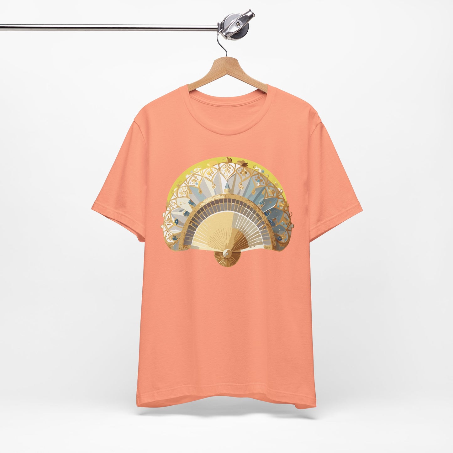 Fan shirt, Shirt with Fan, Tee Shirt with Gold Blower