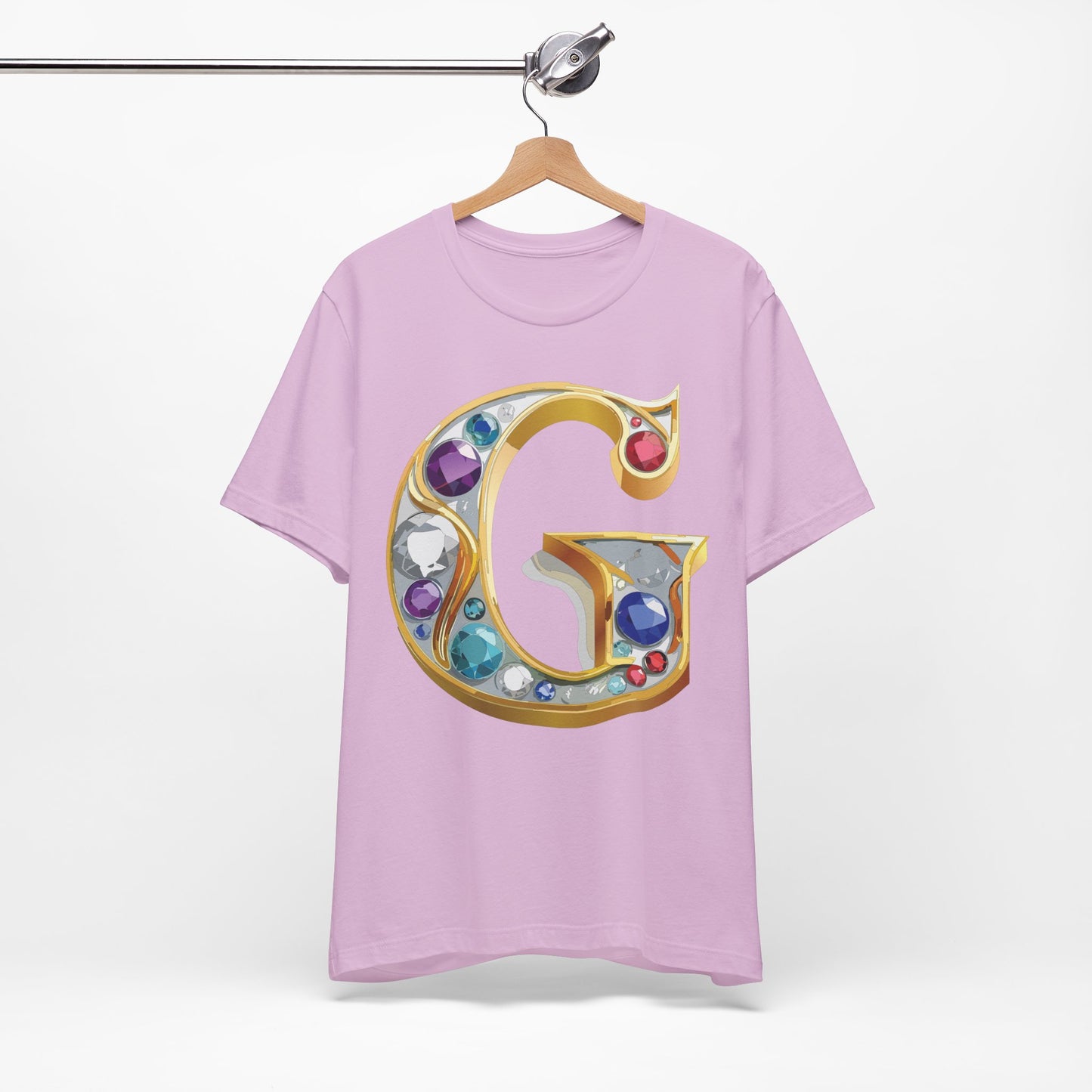 Letter Shirt, Shirt with Letters, Tee Shirt with Gold Letter, Shirt with Antique Letters
