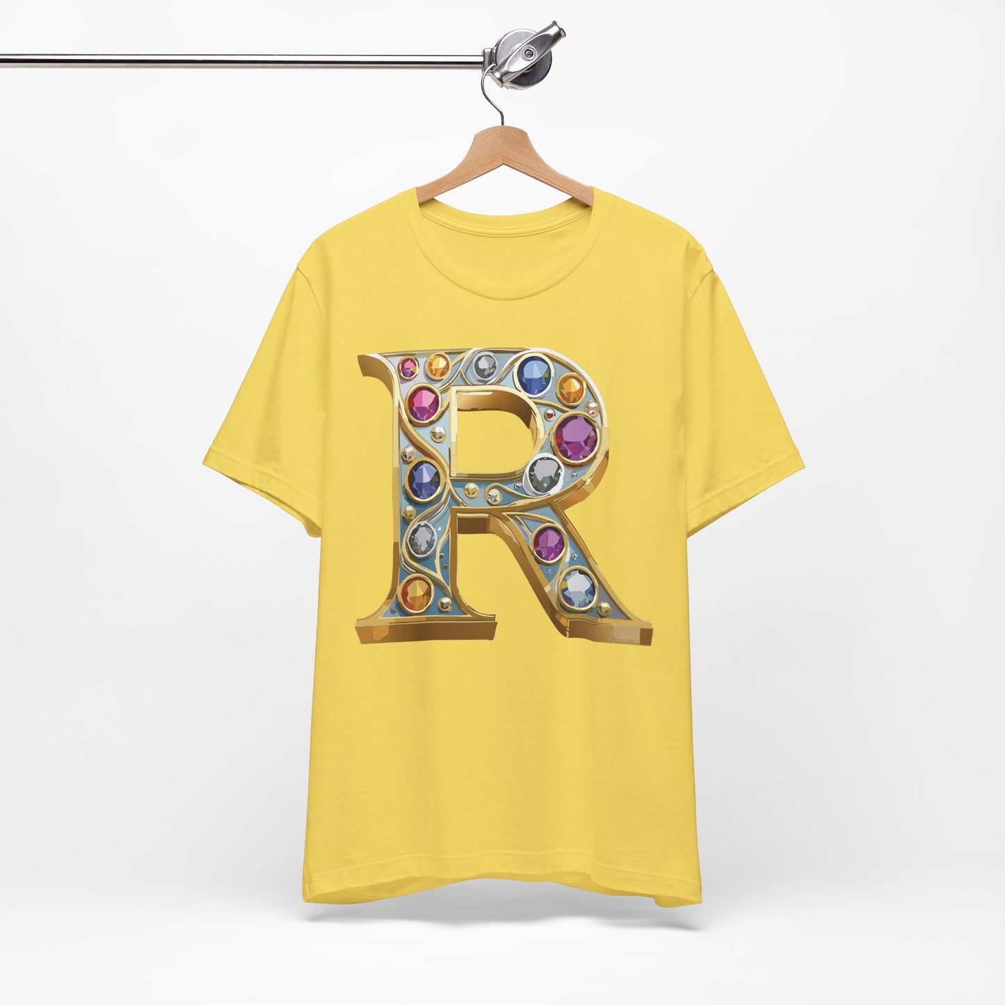 Letter Shirt, Shirt with Letters, Tee Shirt with Gold Letter, Shirt with Antique Letters