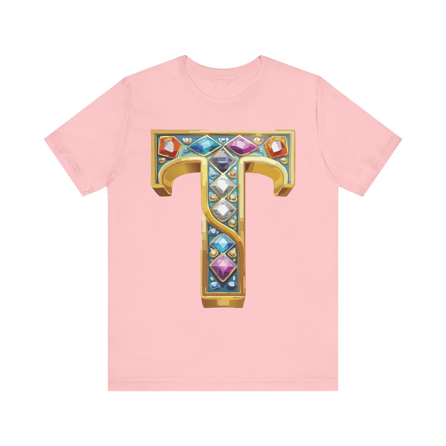 Letter Shirt, Shirt with Letters, Tee Shirt with Gold Letter, Shirt with Antique Letters