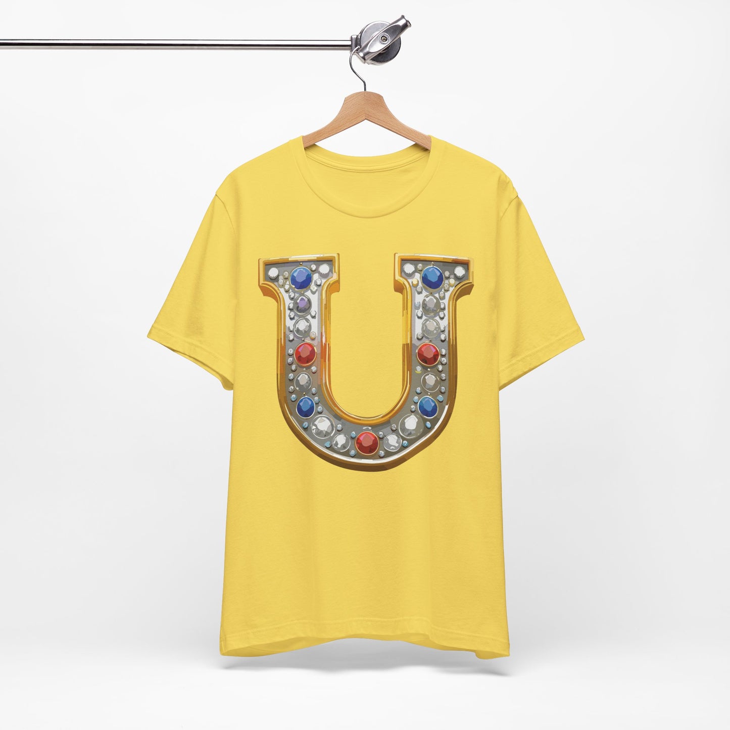 Letter Shirt, Shirt with Letters, Tee Shirt with Gold Letter, Shirt with Antique Letters