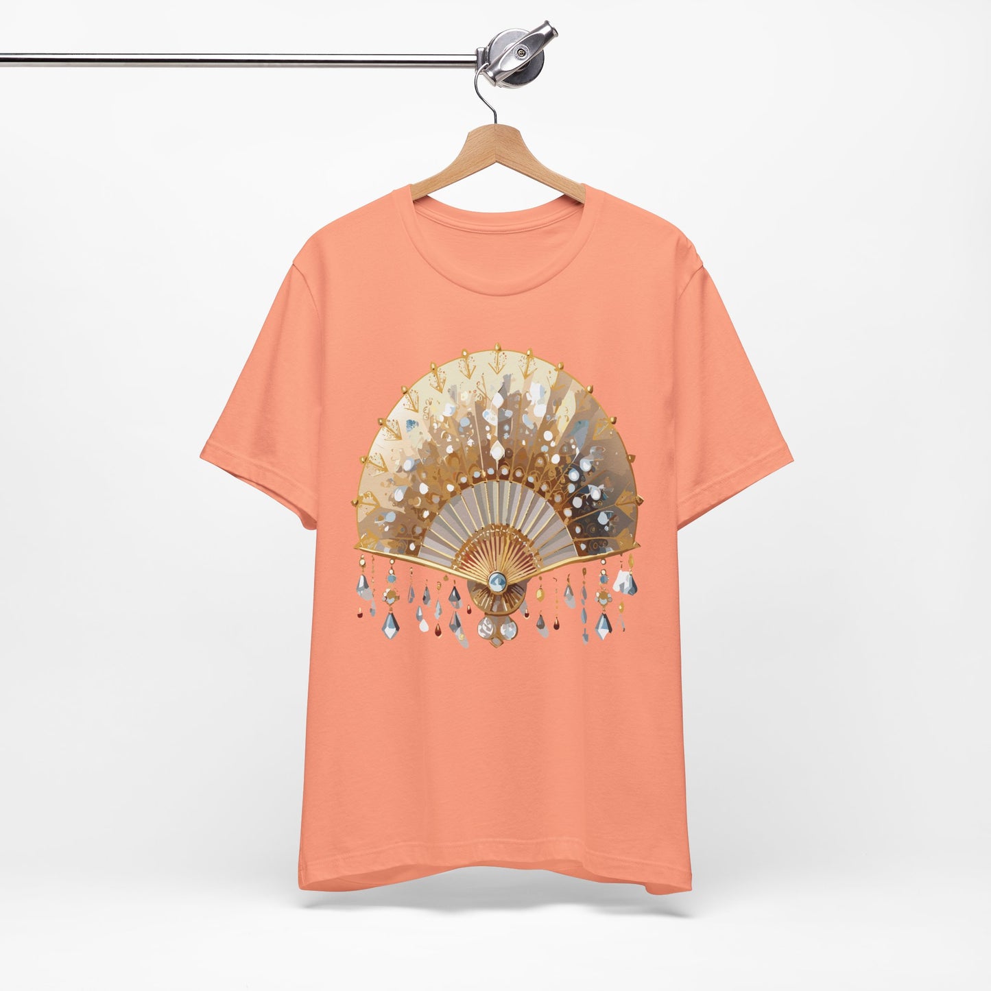 Fan shirt, Shirt with Fan, Tee Shirt with Gold Blower