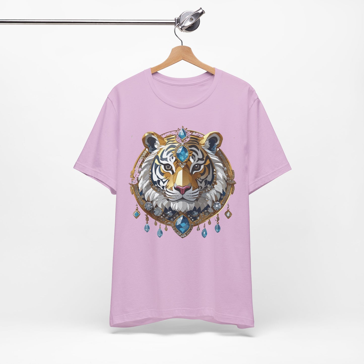 Animal Shirt, Shirt with Animal, Tee Shirt with Gold Animal Medal, Shirt with Antique Animal Medallion