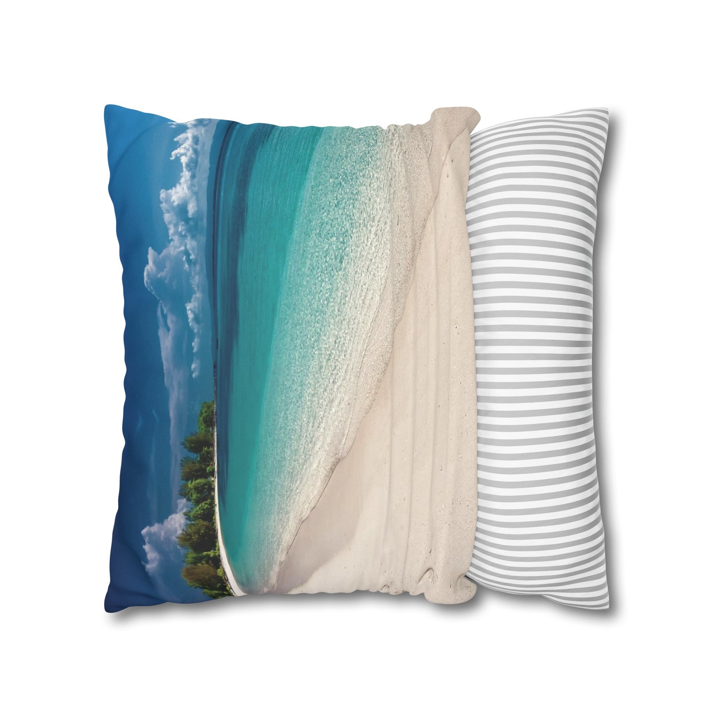 Beach Faux Suede Square Pillowcase