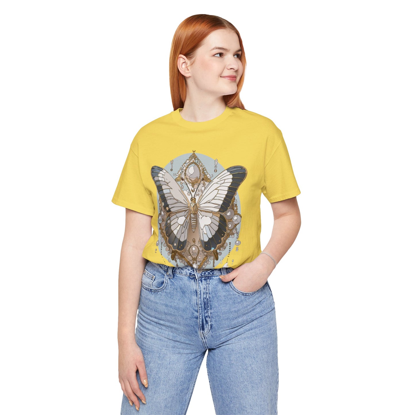 Butterfly Shirt, Shirt with Butterfly, Tee Shirt with Antique Butterfly