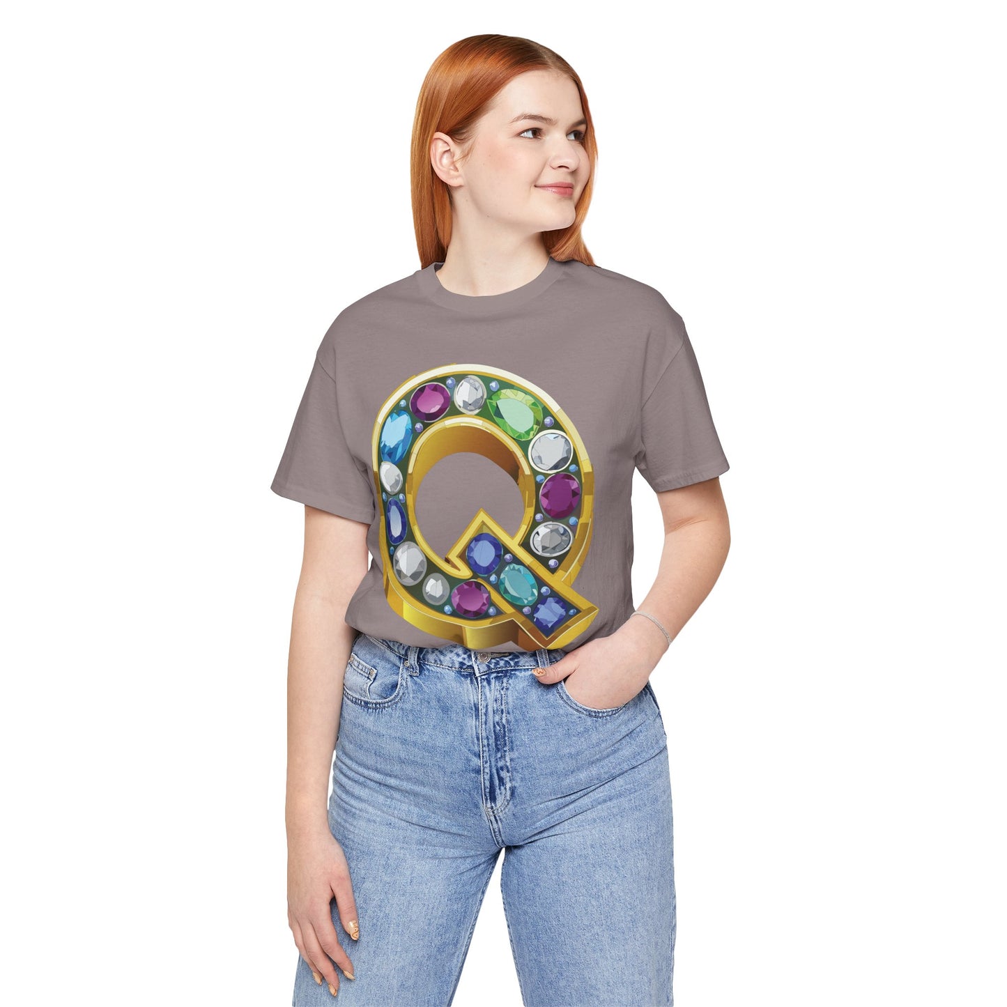Letter Shirt, Shirt with Letters, Tee Shirt with Gold Letter, Shirt with Antique Letters