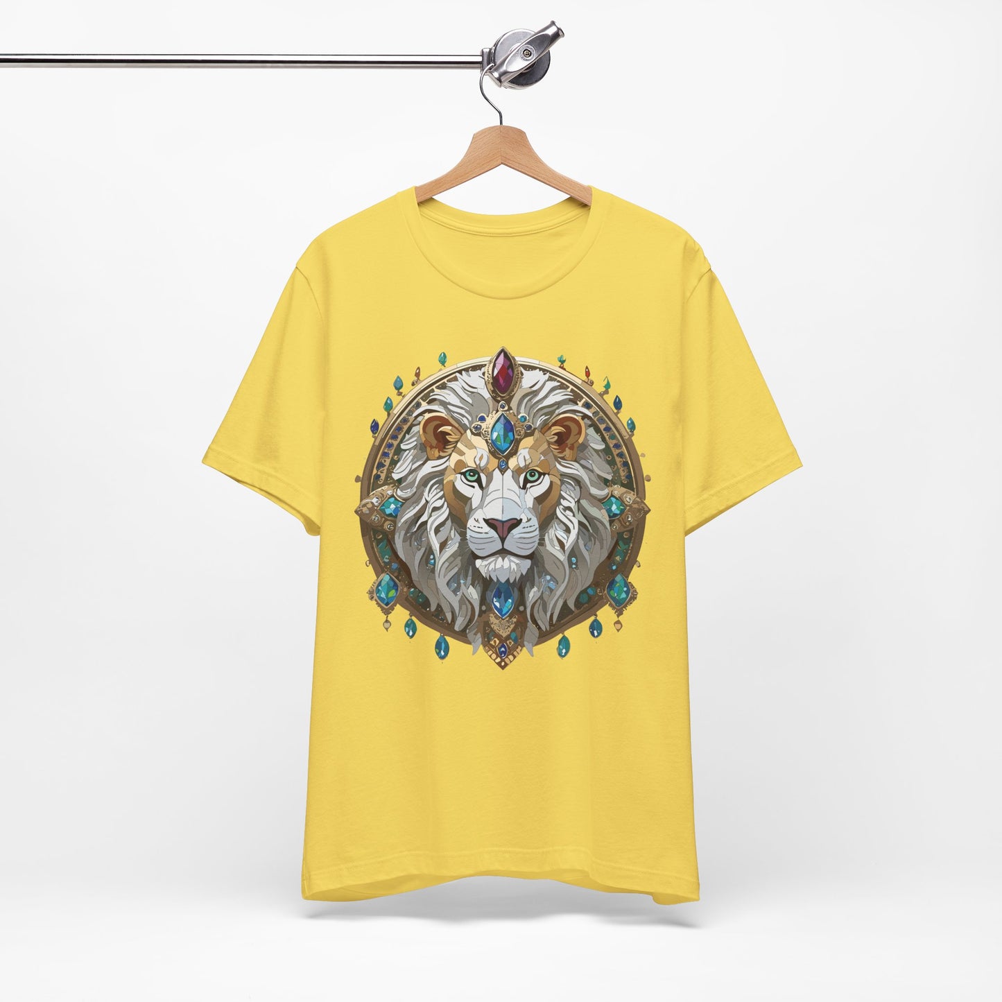 Animal Shirt, Shirt with Animal, Tee Shirt with Gold Animal Medal, Shirt with Antique Animal Medallion