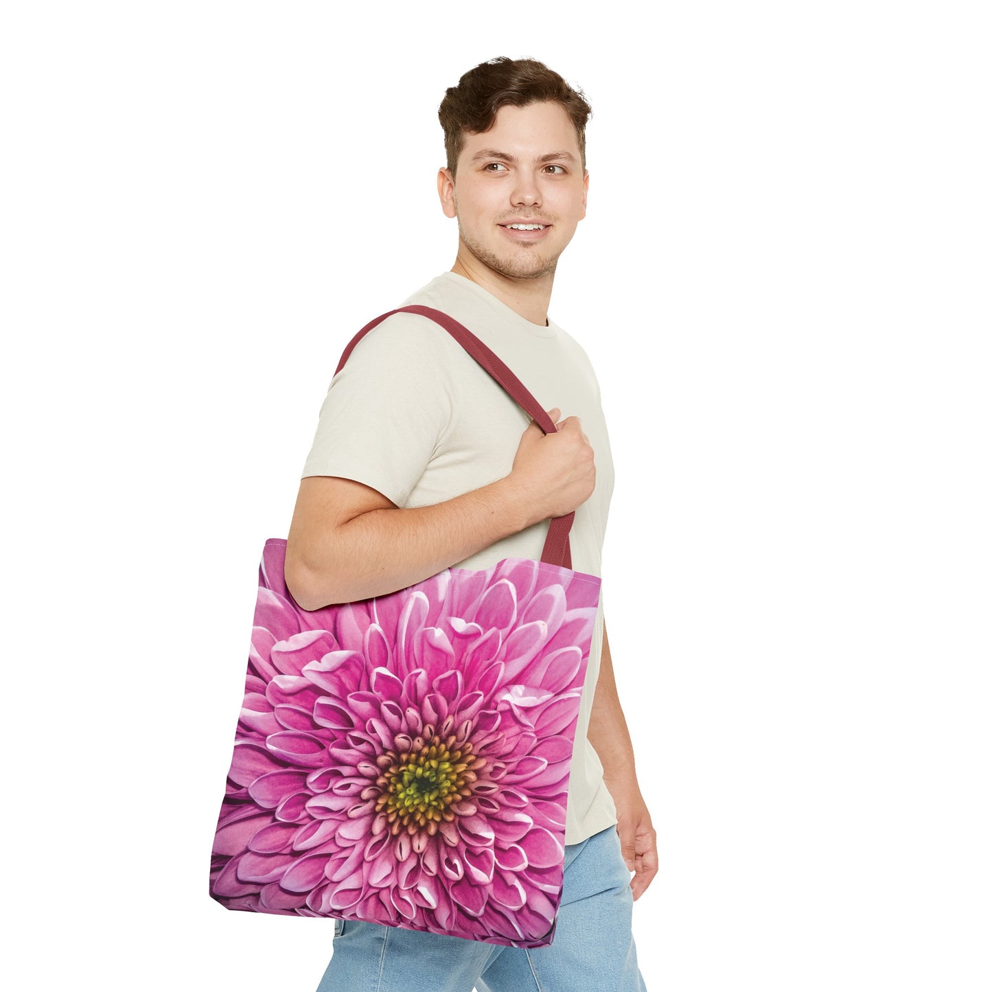 Canvas Bag with Floral Prints