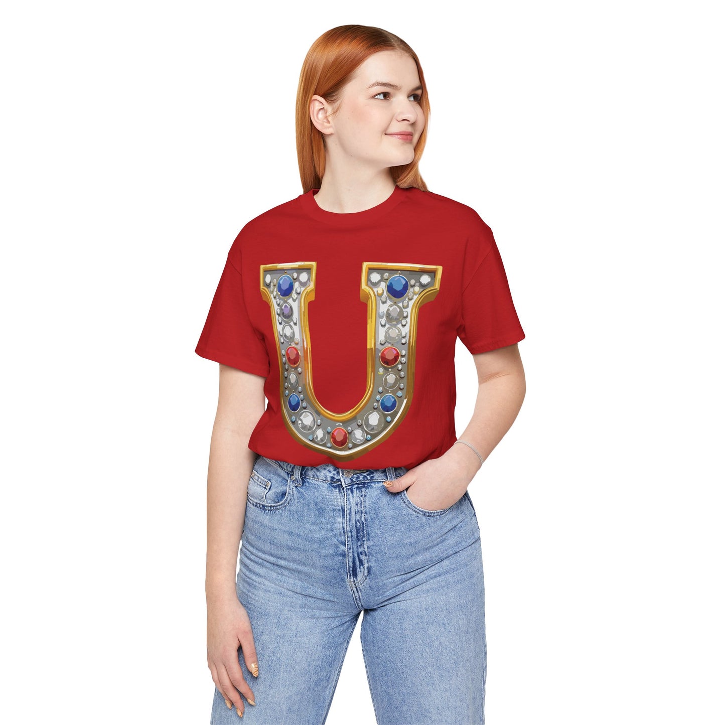 Letter Shirt, Shirt with Letters, Tee Shirt with Gold Letter, Shirt with Antique Letters