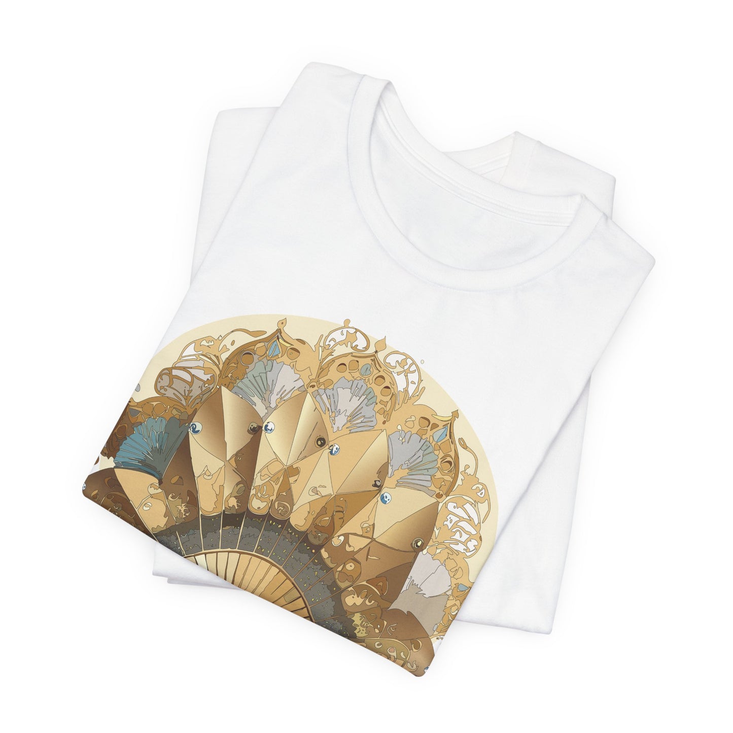 Fan shirt, Shirt with Fan, Tee Shirt with Gold Blower
