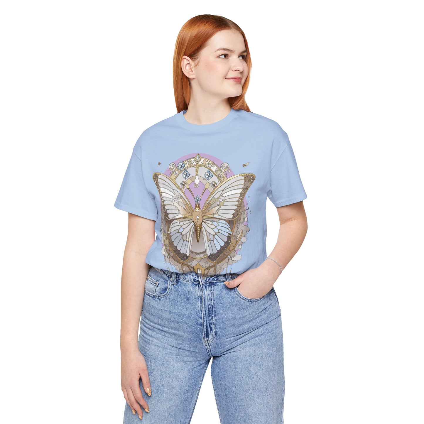 Butterfly Shirt, Shirt with Butterfly, Tee Shirt with Antique Butterfly
