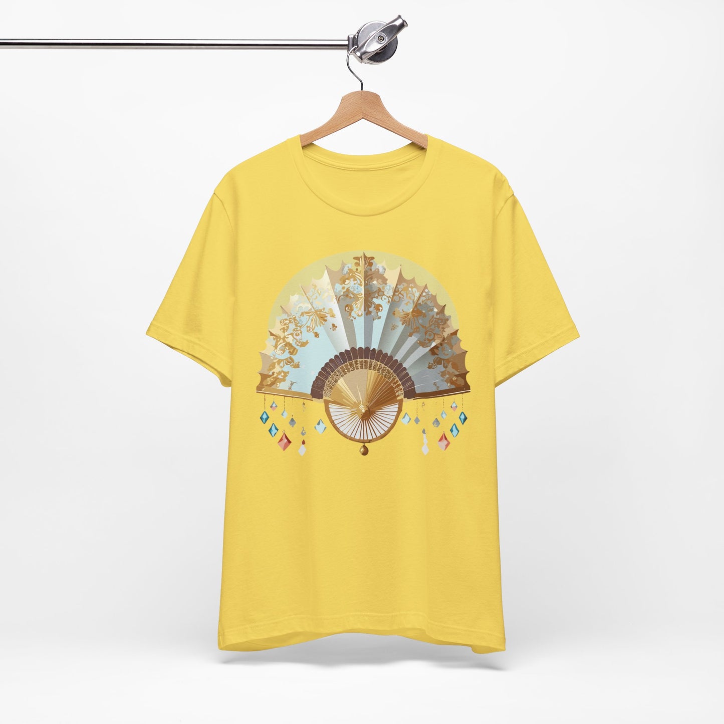 Fan shirt, Shirt with Fan, Tee Shirt with Gold Blower