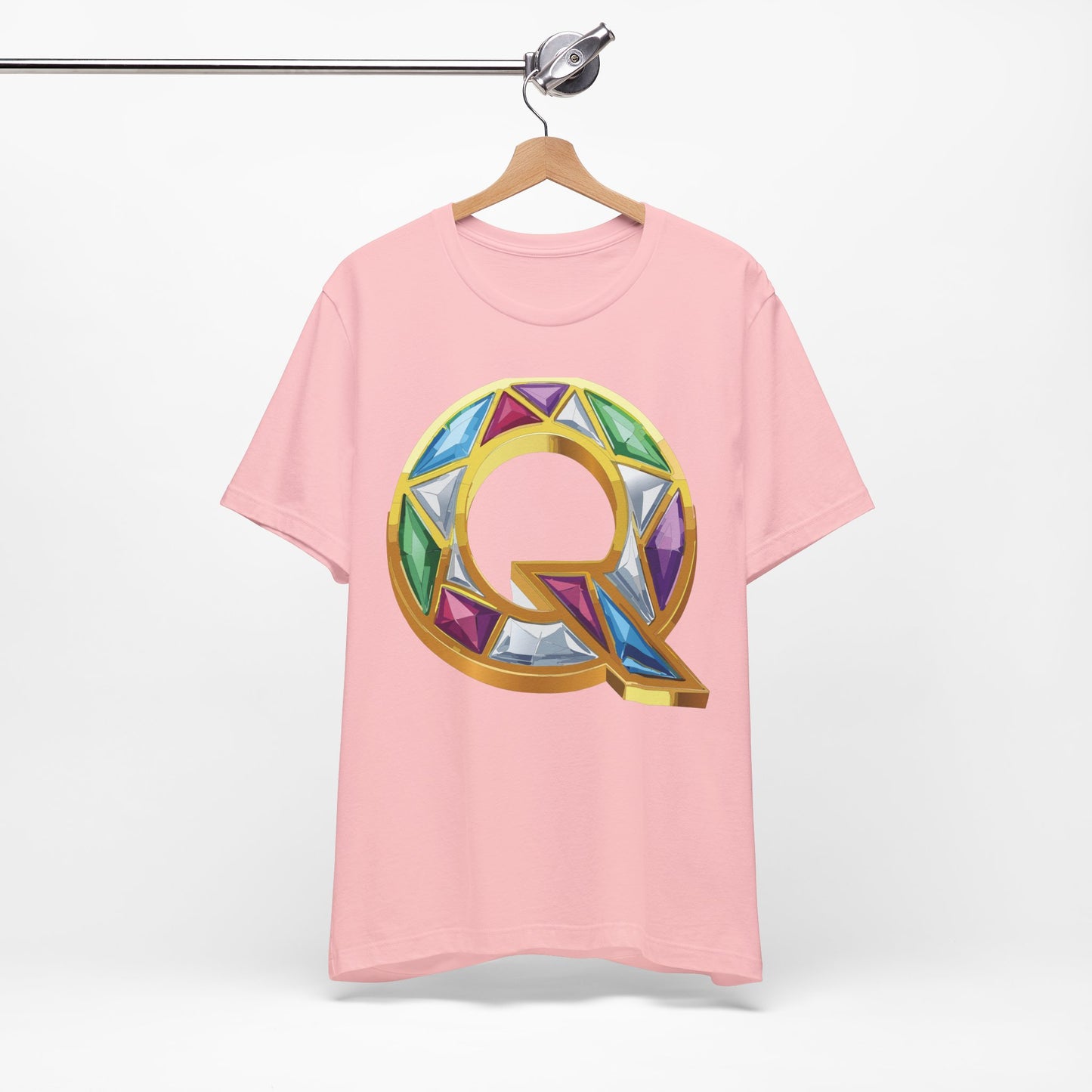 Letter Shirt, Shirt with Letters, Tee Shirt with Gold Letter, Shirt with Antique Letters
