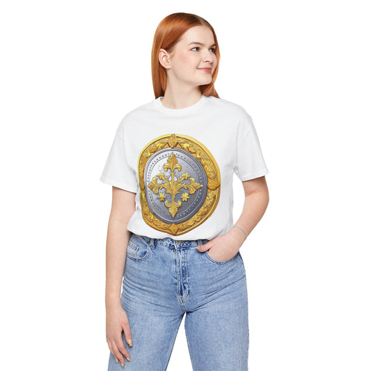 Coin Shirt, Shirt with Coin, Tee Shirt with Gold Coin, Shirt with Antique Coin