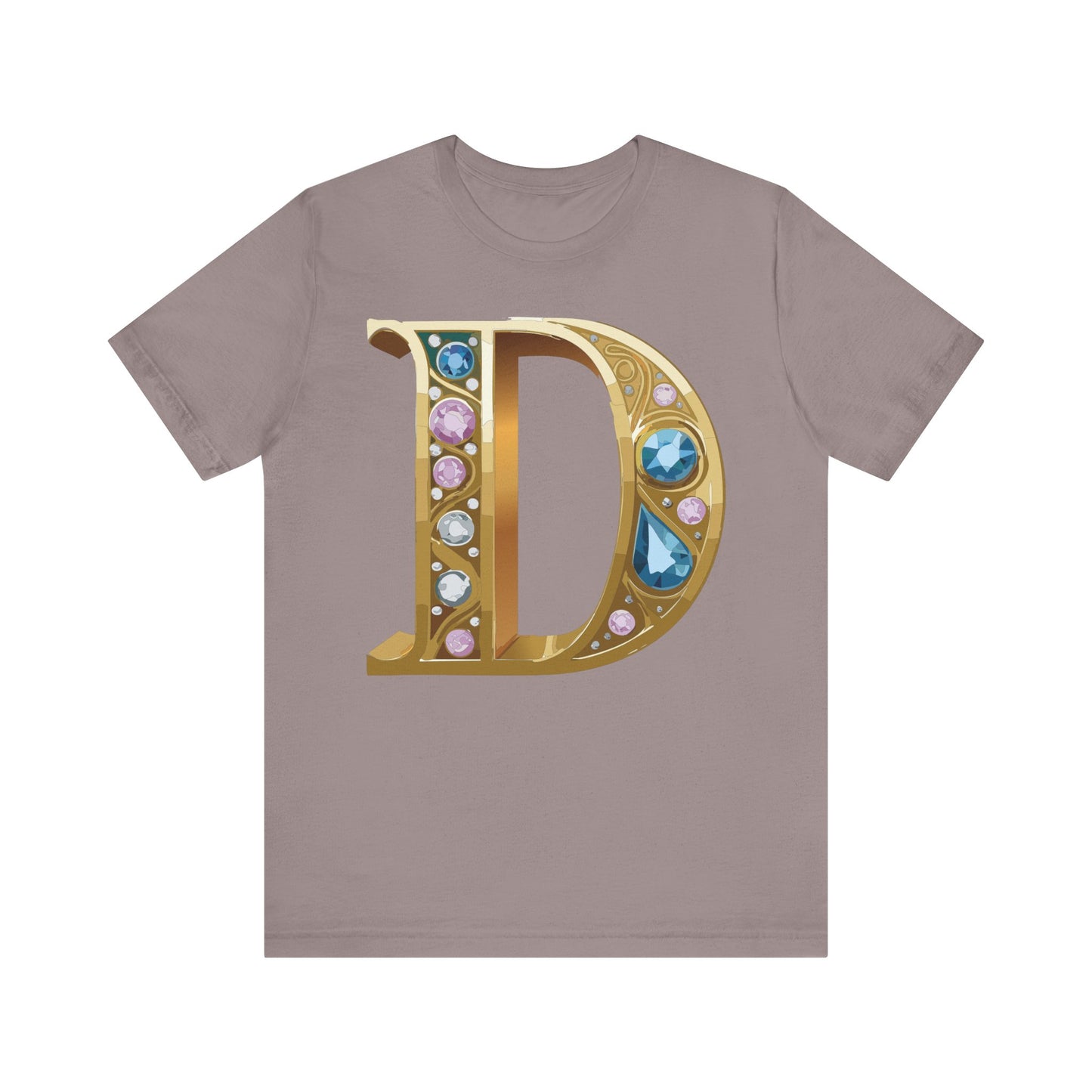 Letter Shirt, Shirt with Letters, Tee Shirt with Gold Letter, Shirt with Antique Letters