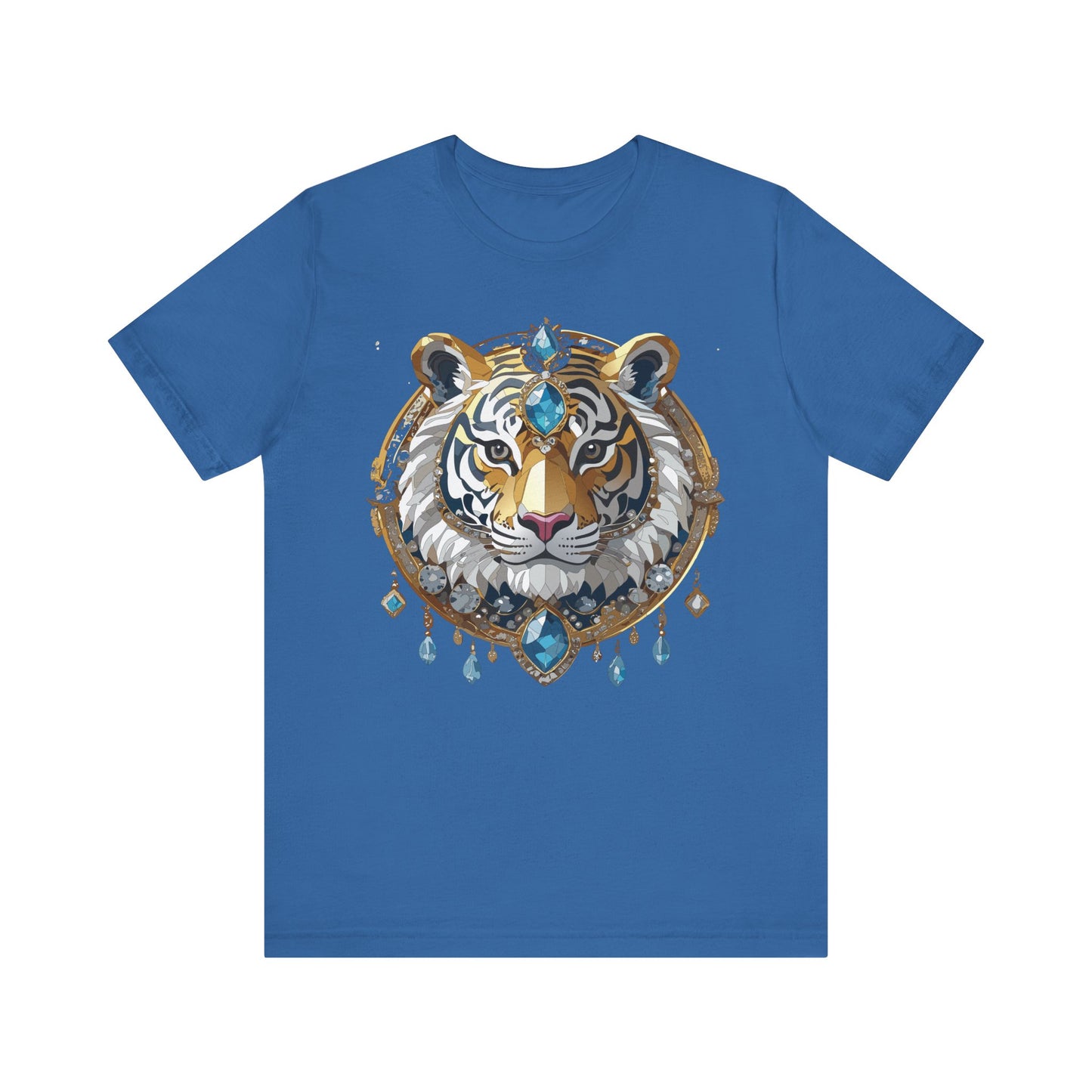 Animal Shirt, Shirt with Animal, Tee Shirt with Gold Animal Medal, Shirt with Antique Animal Medallion