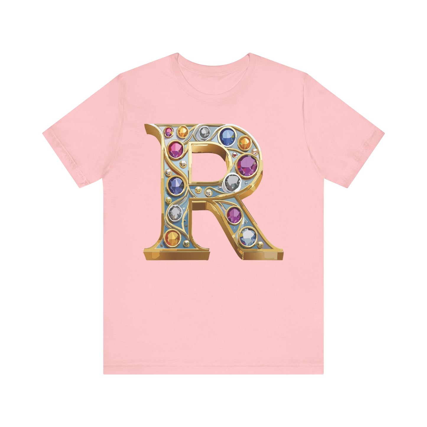 Letter Shirt, Shirt with Letters, Tee Shirt with Gold Letter, Shirt with Antique Letters