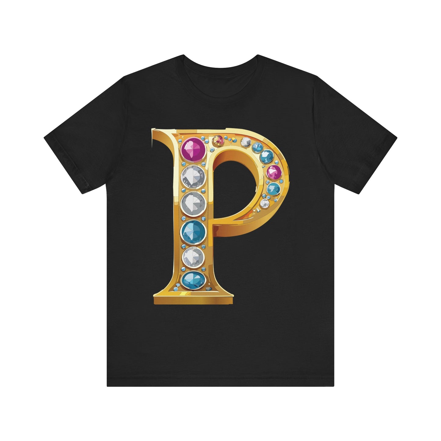 Letter Shirt, Shirt with Letters, Tee Shirt with Gold Letter, Shirt with Antique Letters