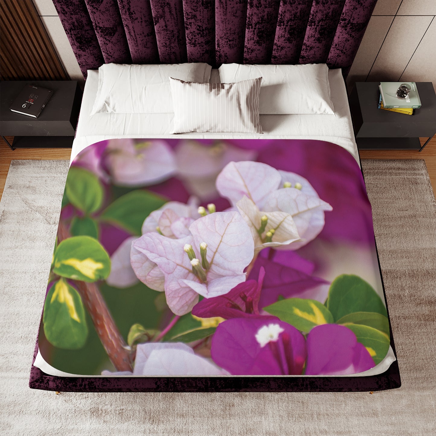 Floral Sherpa Blanket