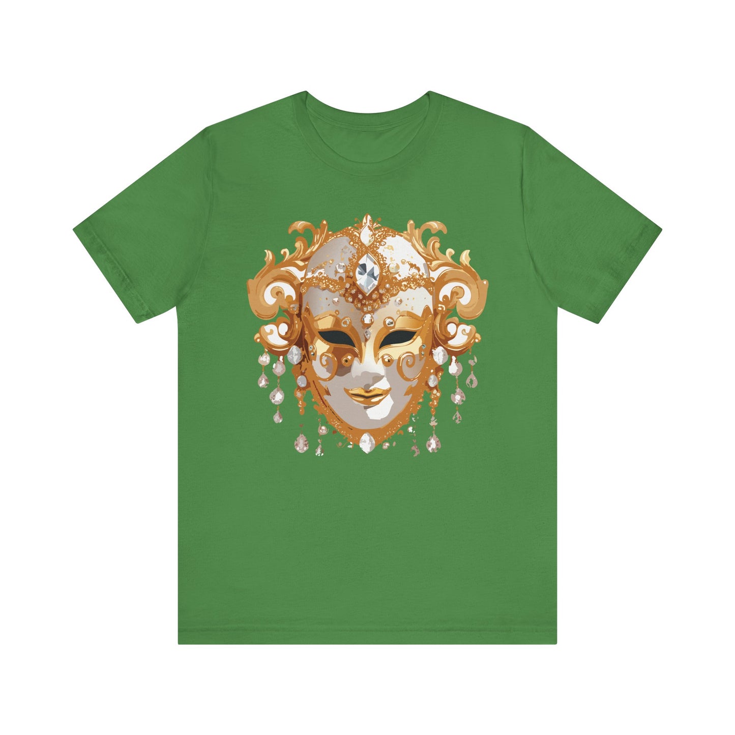 Mask Shirt, Shirt with Mask, Tee Shirt with Gold Face