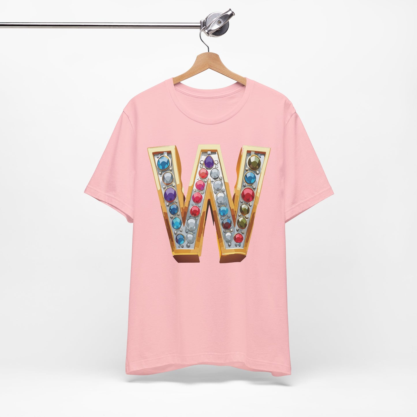 Letter Shirt, Shirt with Letters, Tee Shirt with Gold Letter, Shirt with Antique Letters