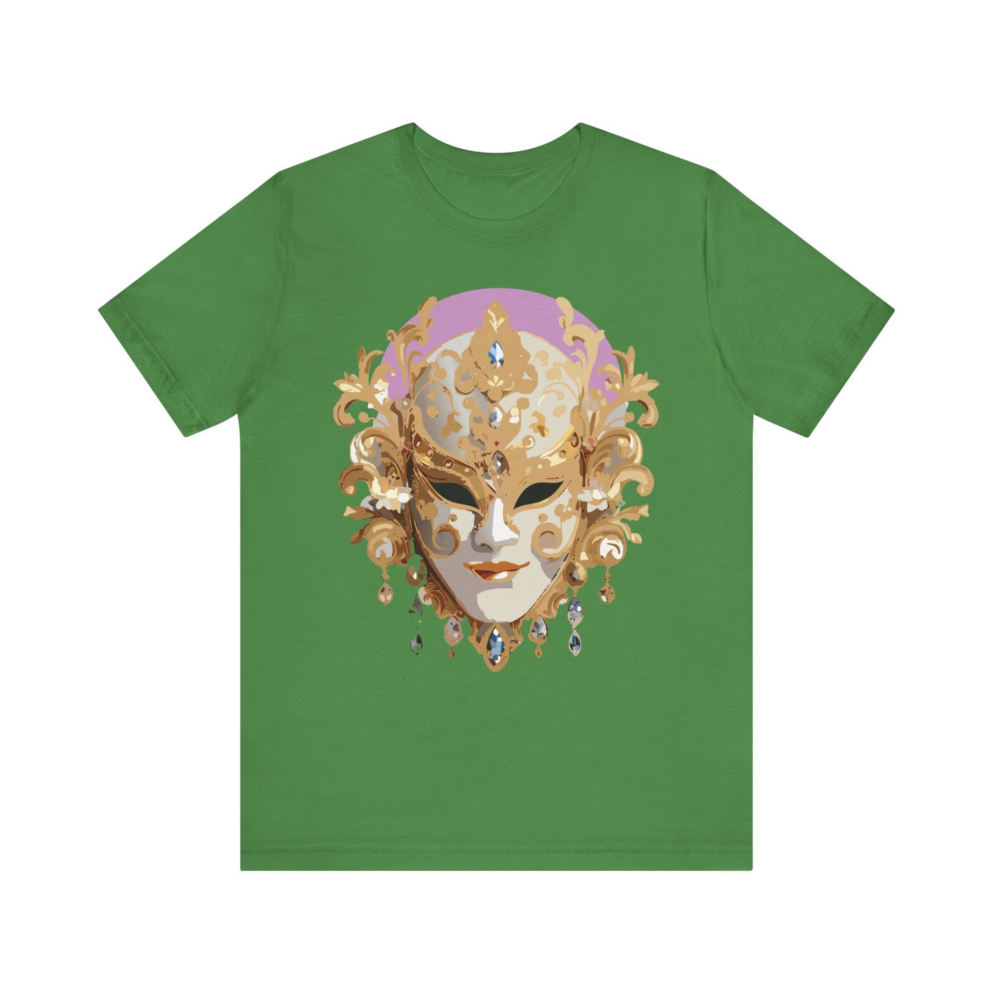 Mask Shirt, Shirt with Mask, Tee Shirt with Gold Face