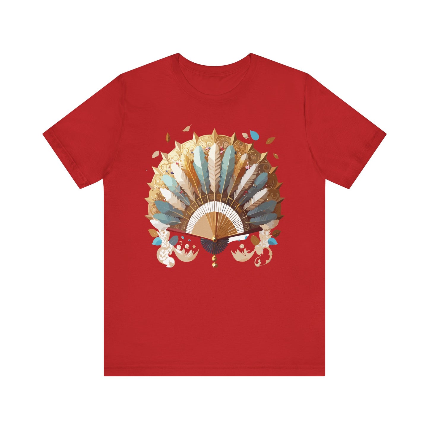 Fan shirt, Shirt with Fan, Tee Shirt with Gold Blower