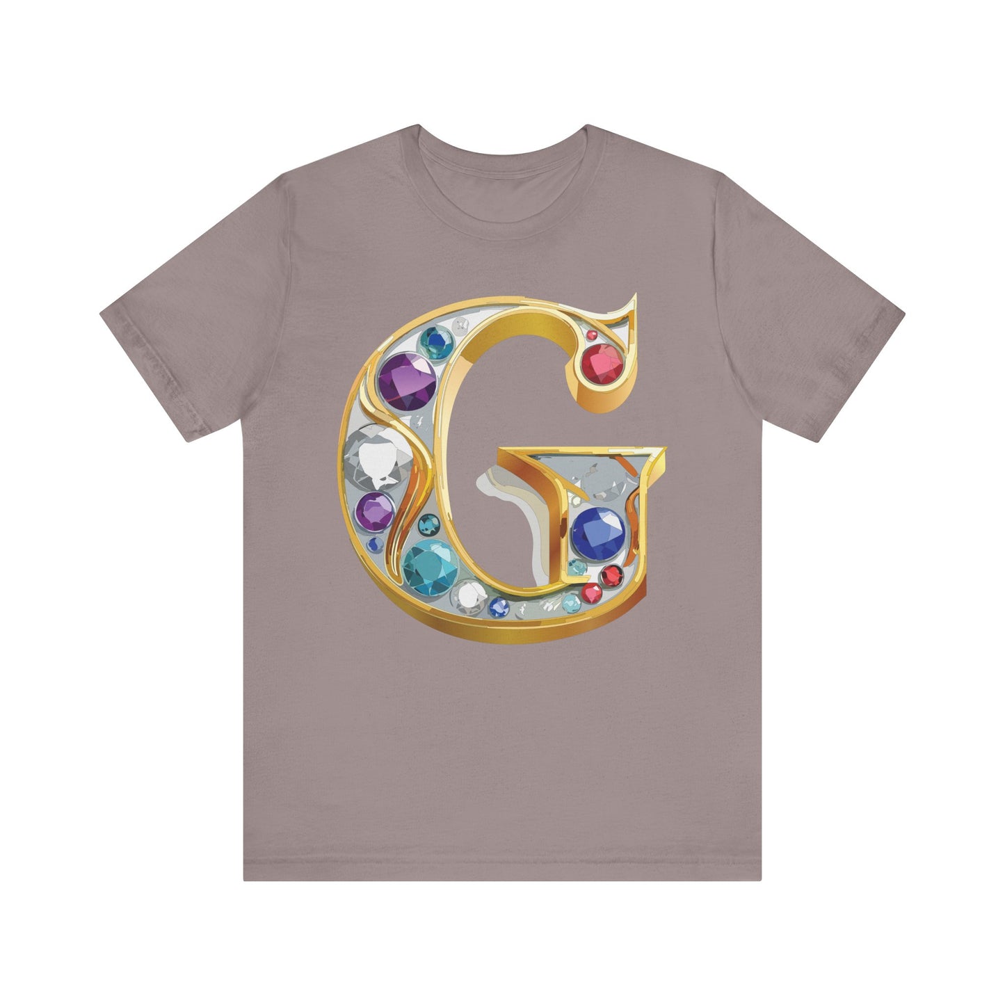 Letter Shirt, Shirt with Letters, Tee Shirt with Gold Letter, Shirt with Antique Letters