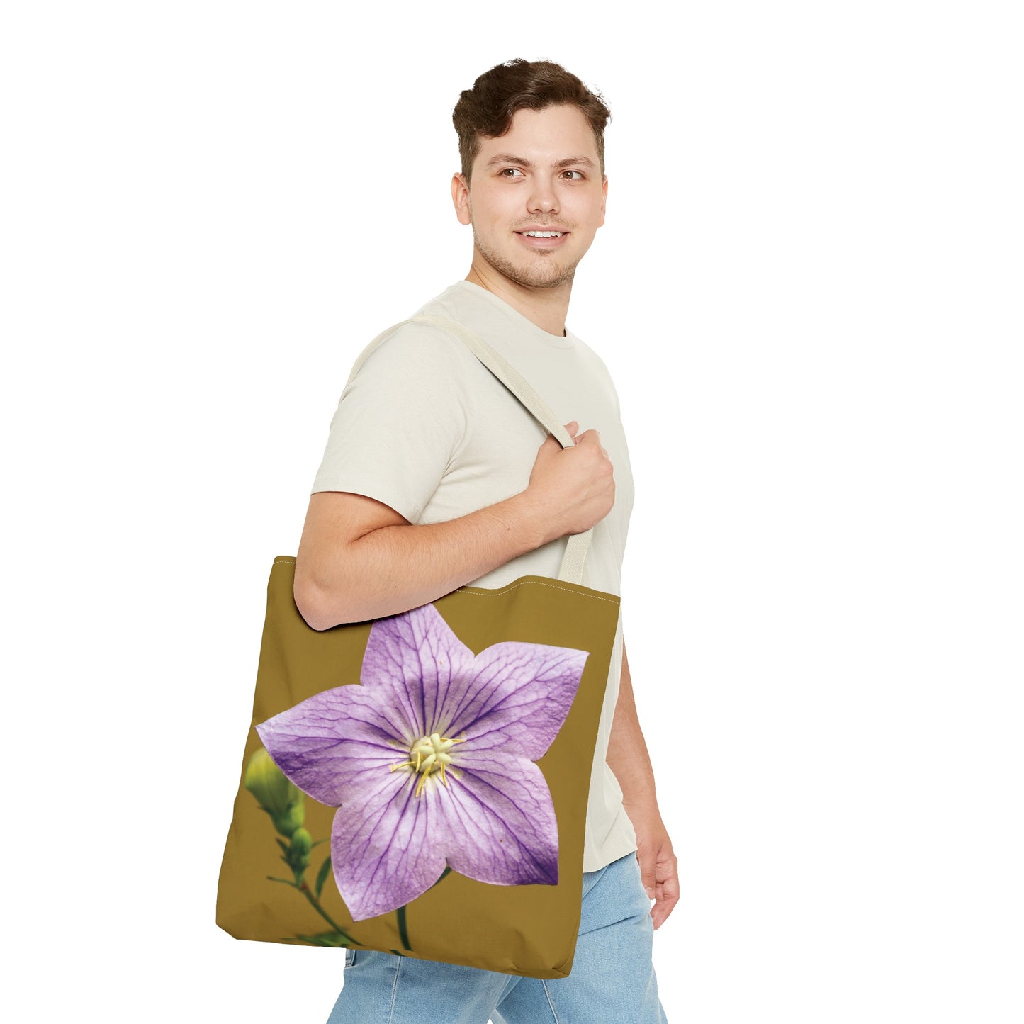 Canvas Bag with Floral Prints