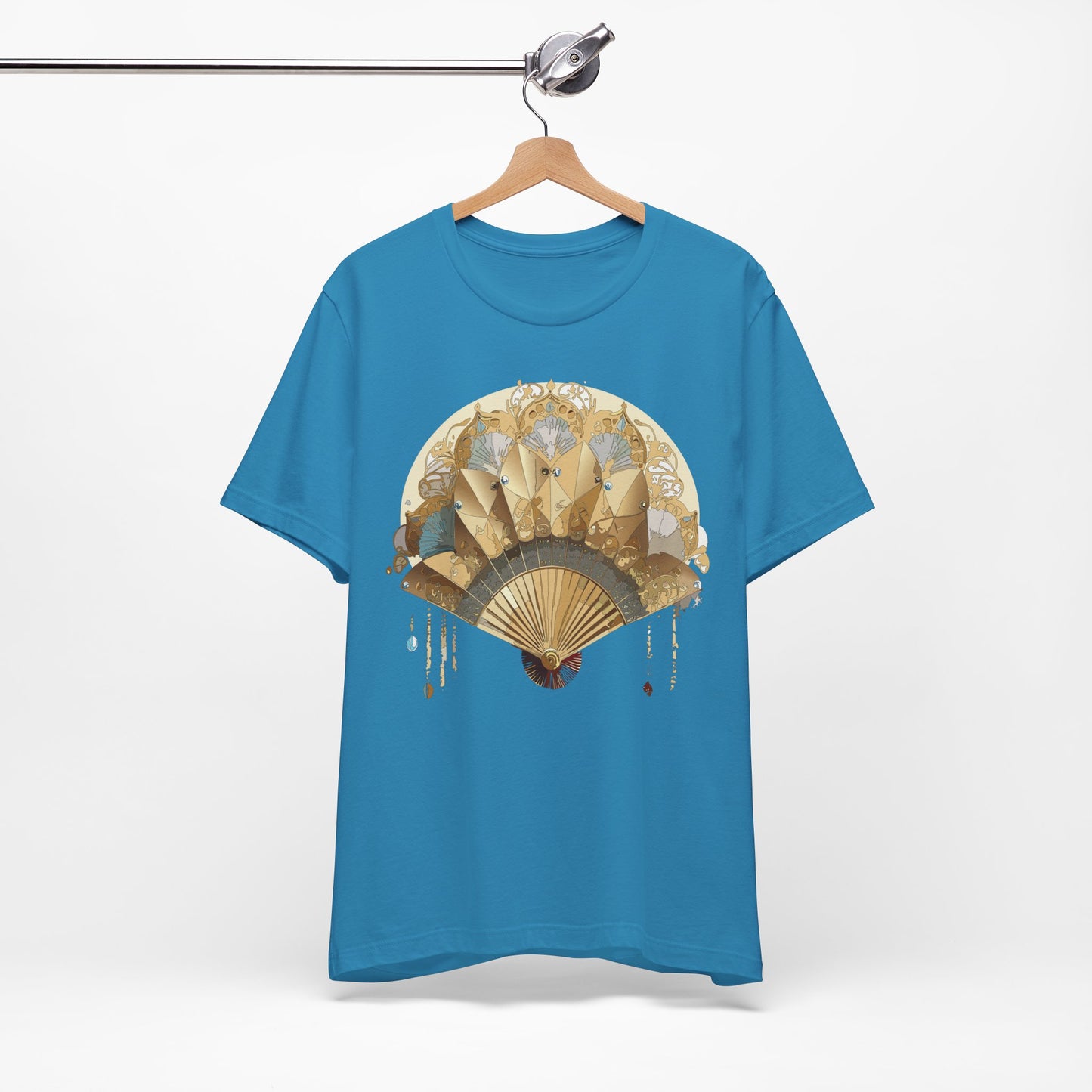 Fan shirt, Shirt with Fan, Tee Shirt with Gold Blower