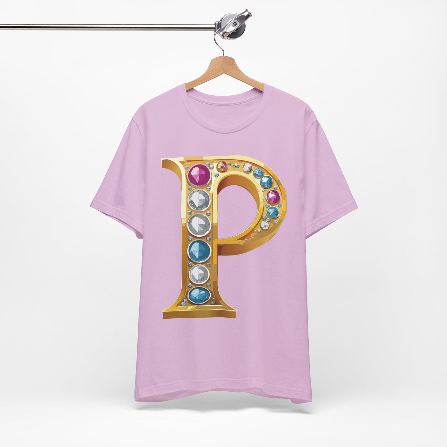 Letter Shirt, Shirt with Letters, Tee Shirt with Gold Letter, Shirt with Antique Letters