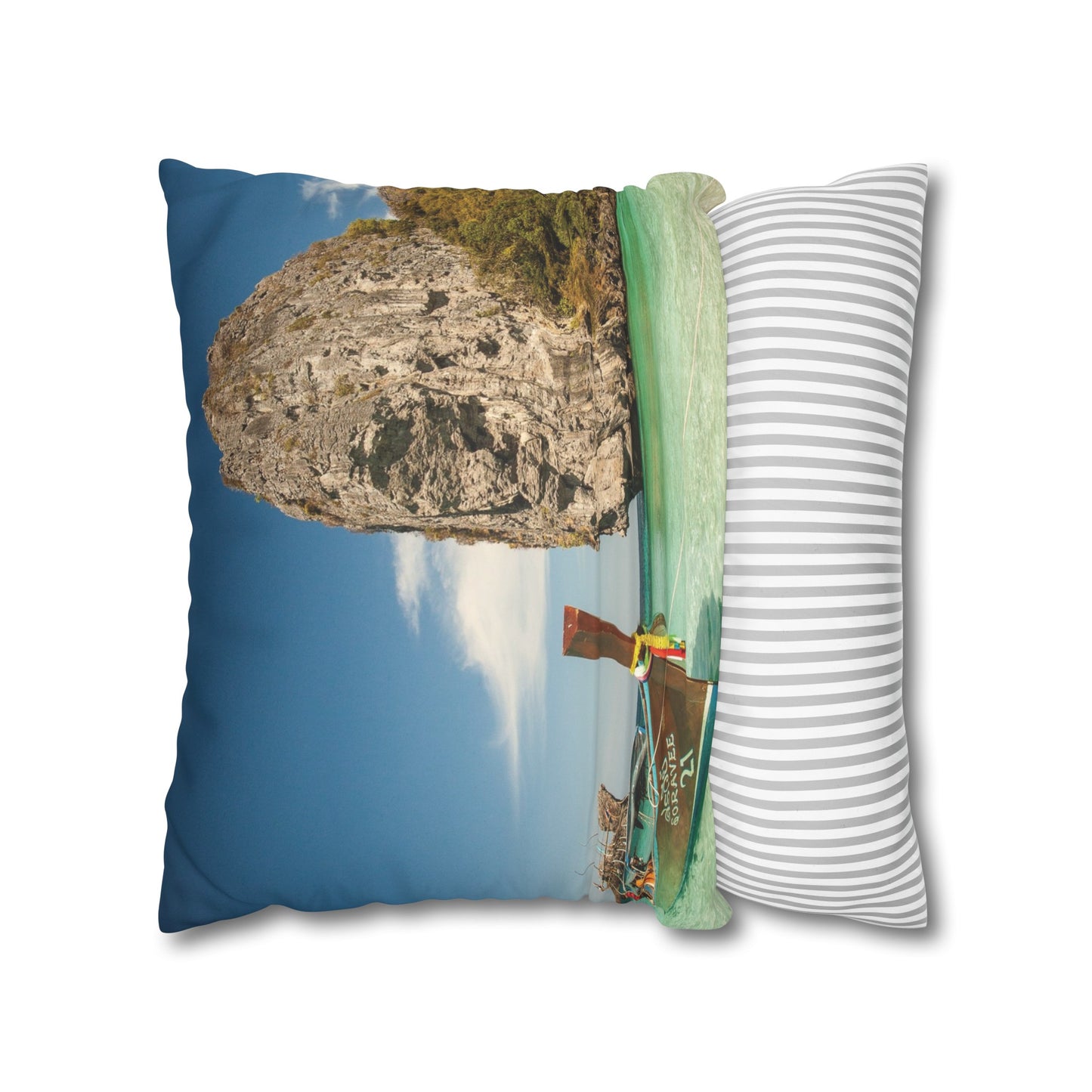 Beach Faux Suede Square Pillowcase