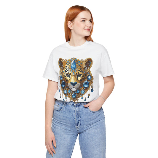 Animal Shirt, Shirt with Animal, Tee Shirt with Gold Animal Medal, Shirt with Antique Animal Medallion